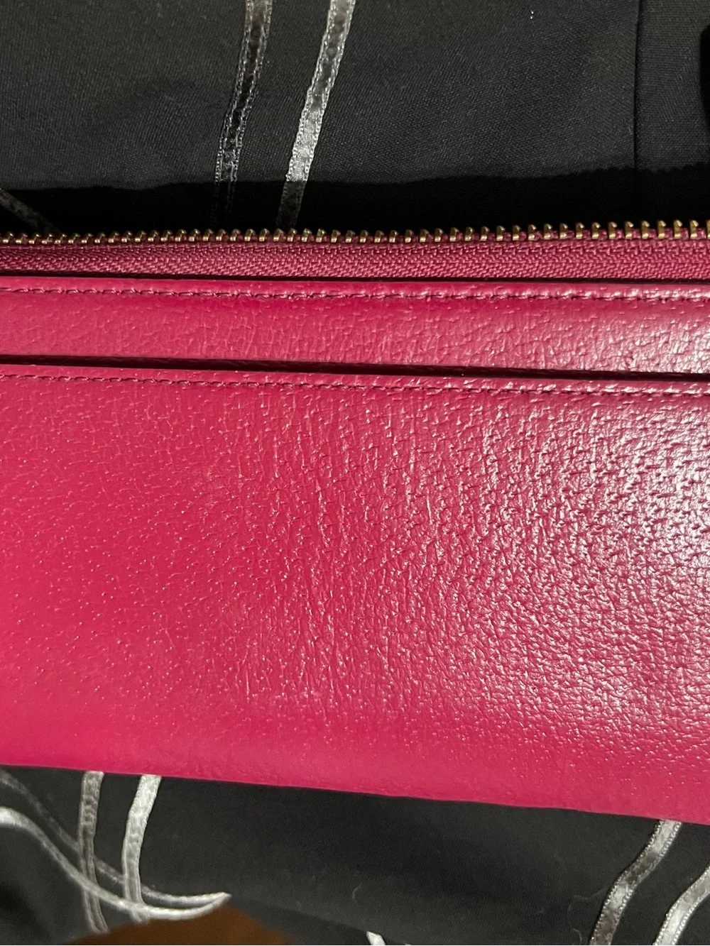 kate spade Raspberry Red Wellesley Layton Leather Wristlet Zip Wallet